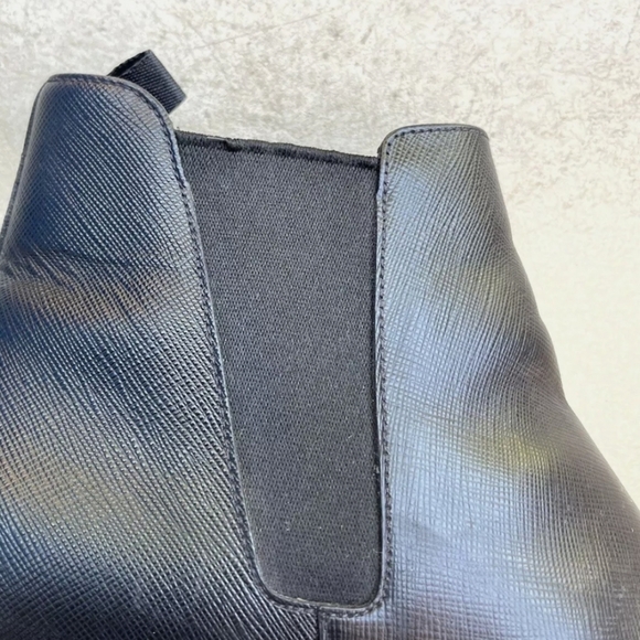 PRADA Saffiano Chelsea Boot UK 9/ US 10 Black Leather Pull On 2TC015 $995 Msrp - Picture 6 of 6